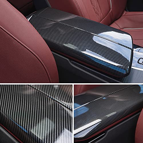 CHUANGHUI for BMW 5 Series G30 2017-2021 6 Series GT 6GT G32 Carbon Fiber Color Car Interior Center Armrest Box Cover Console Box Protect Decorate Covers Auto accessories 520i 530e 530i 540i 540d 550i - Image 3