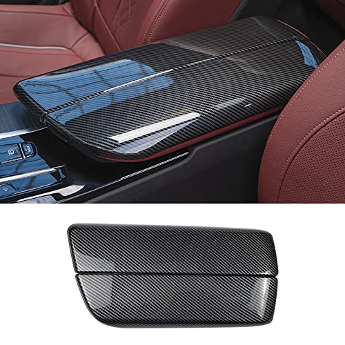 CHUANGHUI for BMW 5 Series G30 2017-2021 6 Series GT 6GT G32 Carbon Fiber Color Car Interior Center Armrest Box Cover Console Box Protect Decorate Covers Auto accessories 520i 530e 530i 540i 540d 550i - Image 1