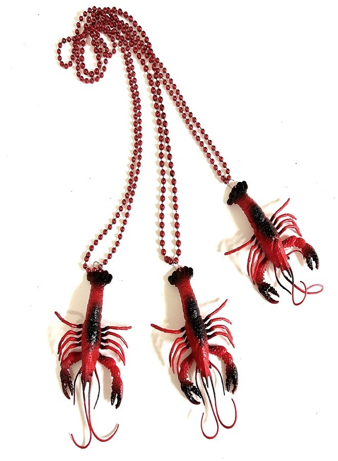 GZYSSL 6 Pcs Crawfish Lobster Bead Necklaces Mardi Gras Bead Necklace Crawfish Festival Party Supplies - Image 3