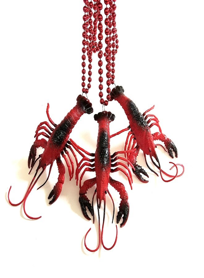 GZYSSL 6 Pcs Crawfish Lobster Bead Necklaces Mardi Gras Bead Necklace Crawfish Festival Party Supplies - Image 1
