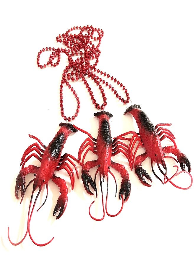 GZYSSL 6 Pcs Crawfish Lobster Bead Necklaces Mardi Gras Bead Necklace Crawfish Festival Party Supplies - Image 4