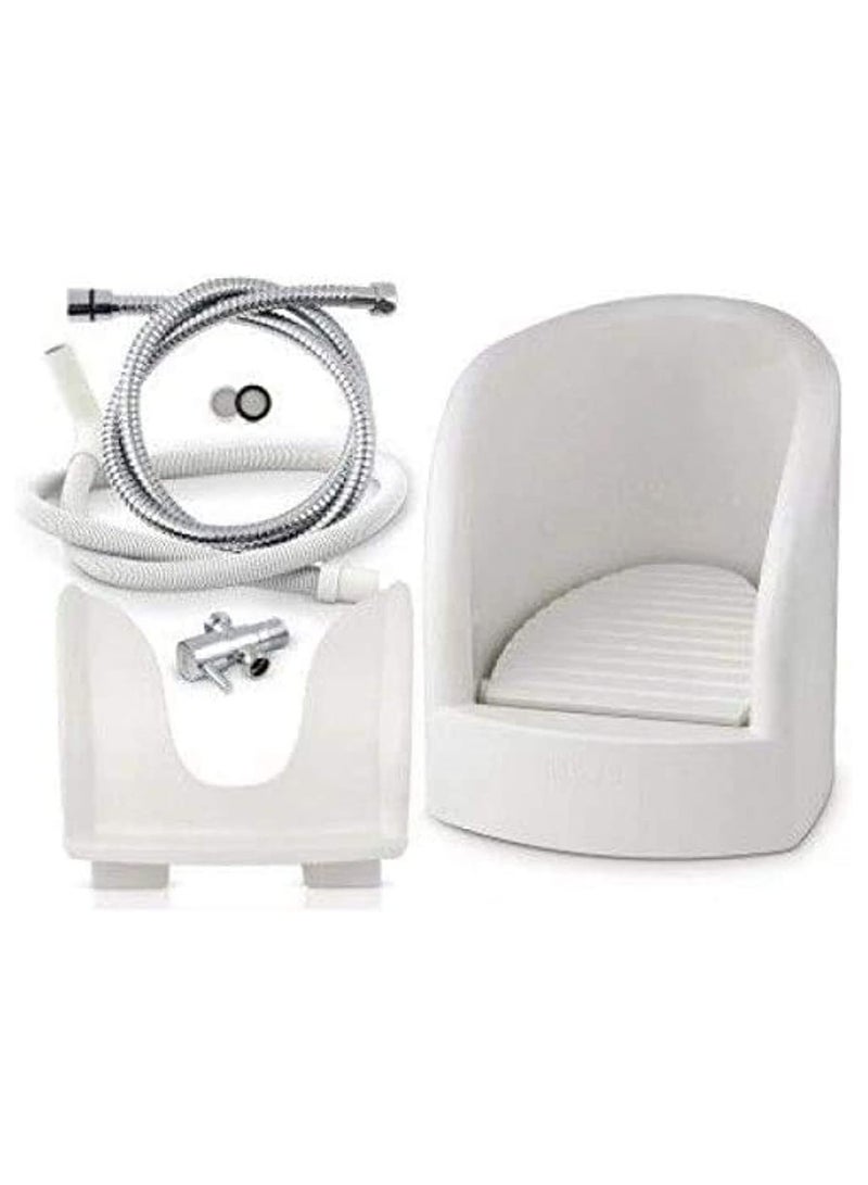 ريكسا أوتوماتيكية للوضوء مع ملحقاتها نموذج غسالة قدم للوضوء غسالة قدم للوضوء نموذج غسالة قدم بلاستيكية أوتوماتيكية محمولة - Image 2