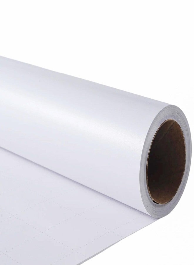 ZINTBIAL Matte White Wrapping Paper Roll with Cut Lines - Solid White Holiday Gift Wrap for Mother's Day,Wedding,Birthdays,Bridal Shower,Engagement - 17.5 in x 33 ft (48 sq. ft), Easy to Cut - Image 1