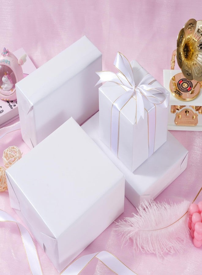 ZINTBIAL Matte White Wrapping Paper Roll with Cut Lines - Solid White Holiday Gift Wrap for Mother's Day,Wedding,Birthdays,Bridal Shower,Engagement - 17.5 in x 33 ft (48 sq. ft), Easy to Cut - Image 5