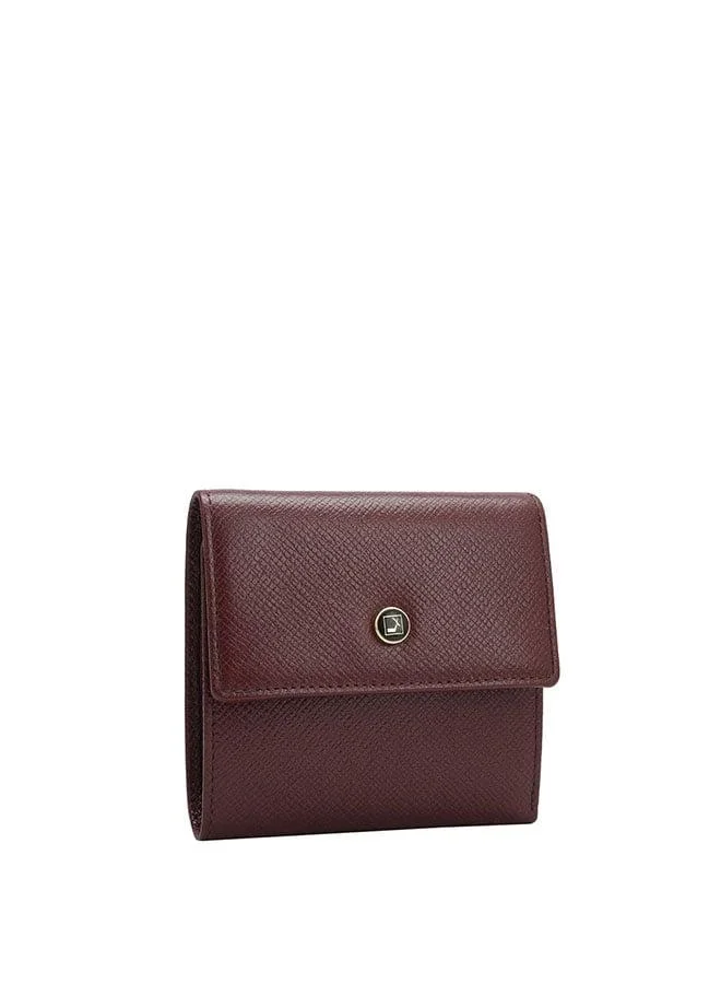 دا ميلانو محفظة نسائية جلد طبيعي حمراء