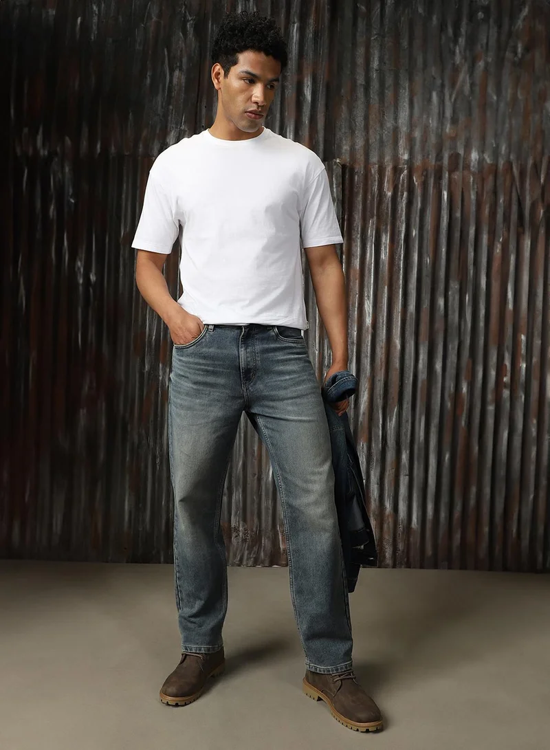 HIGH STAR Cotton Indigo Jeans for Men