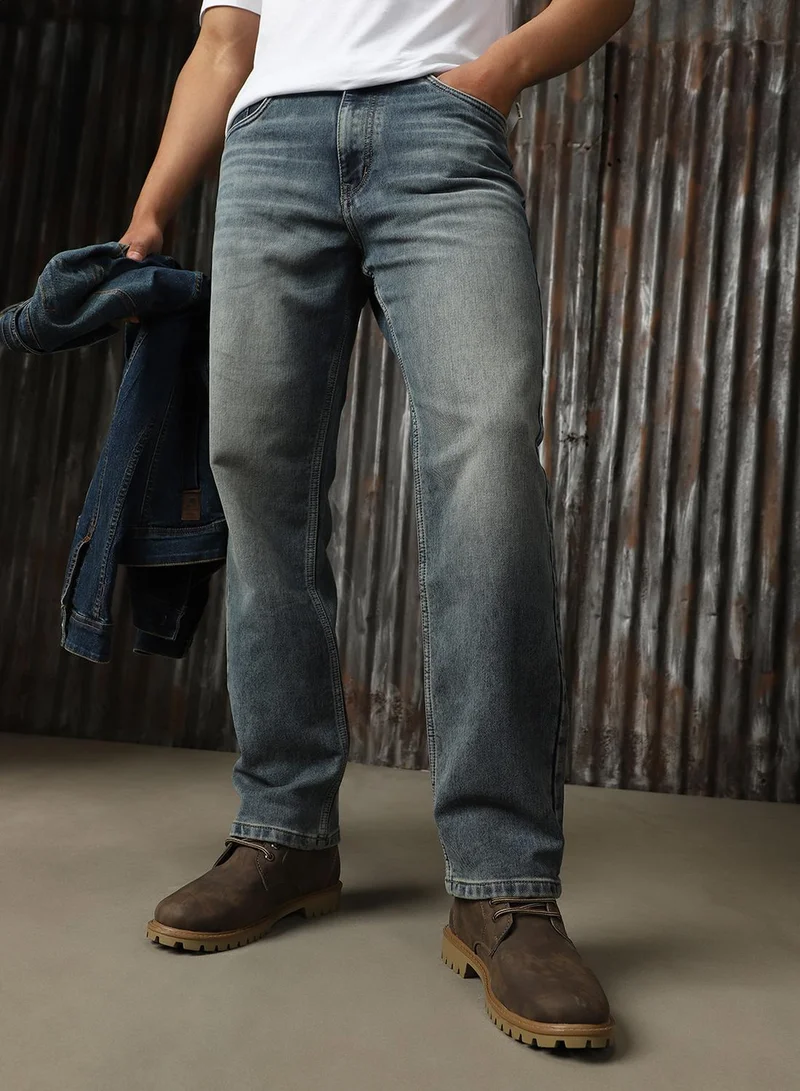 HIGH STAR Cotton Indigo Jeans for Men