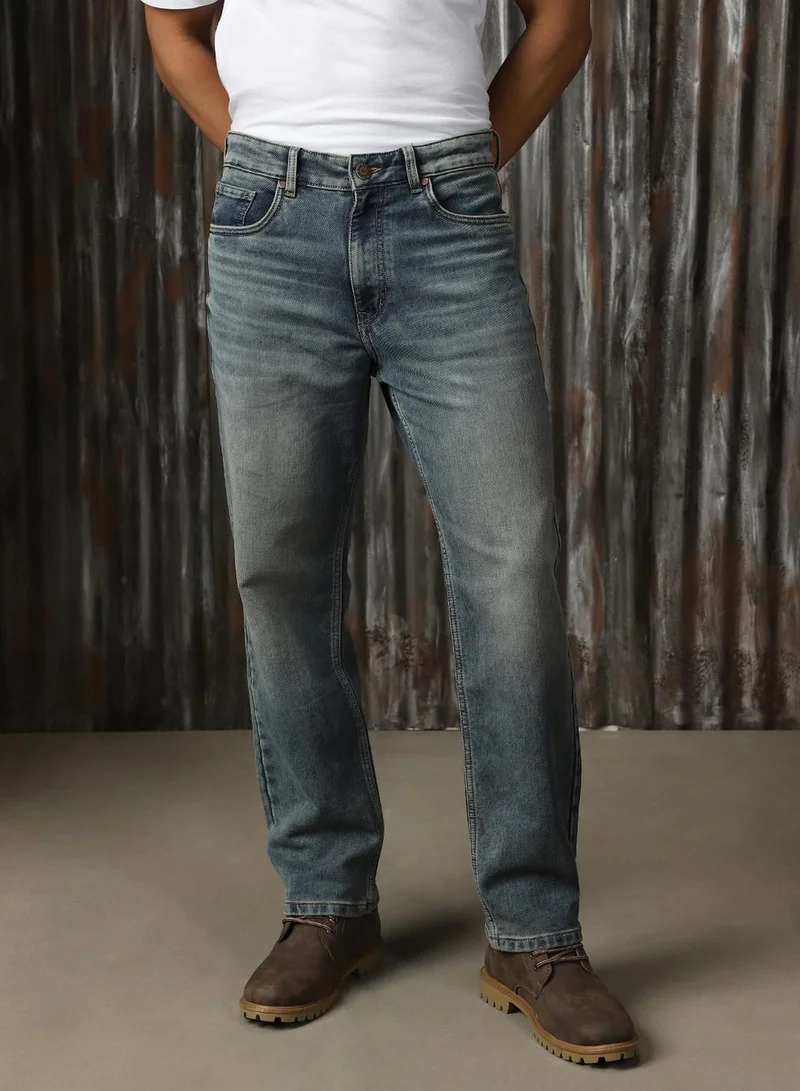 HIGH STAR Cotton Indigo Jeans for Men