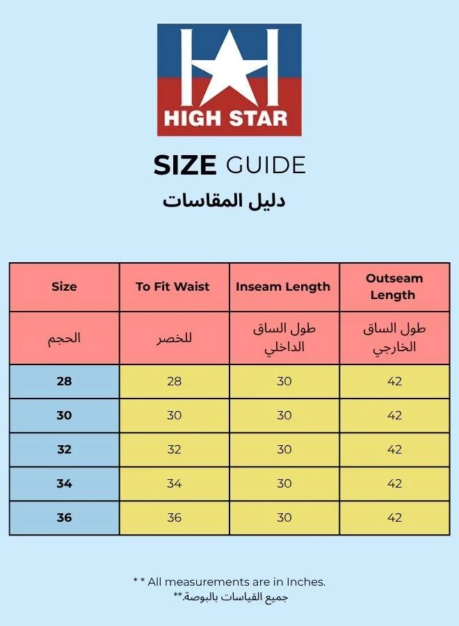 HIGH STAR  Cotton Indigo Jeans for Men for Men | Best Price UAE