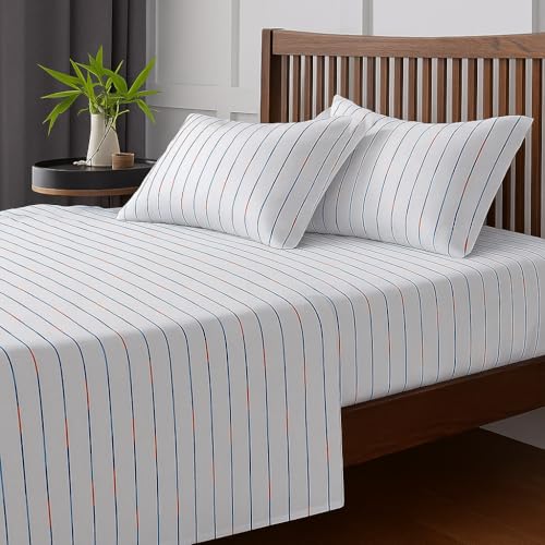 Bhoomi Impex Luxury Cotton Bedsheets - Double Size 90 x 100 Inches - Soft, Lightweight & Wrinkle-Free - Includes 2 Pillow Covers - Light Blue - Image 2