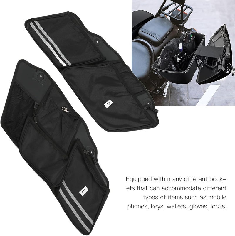 woobles Motorbike Storage Bag Saddlebag, Pair Motorcycle Saddlebag 1680d Oxford Cloth Replacement for The King of 2017‑2020 - Image 4