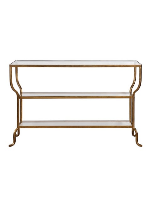 Deline Gold Console Table