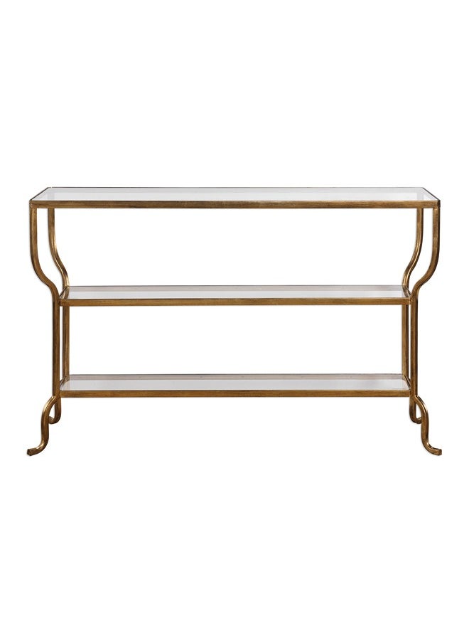 Deline Gold Console Table