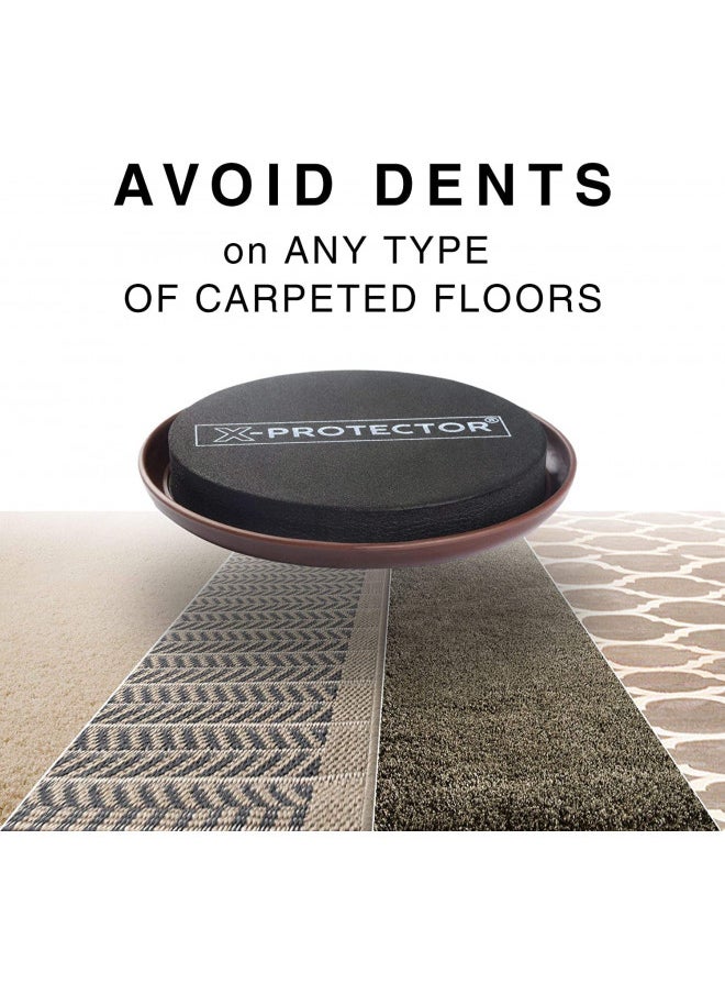 X-Protector Furniture Sliders for Carpet X-PROTECTOR - 16 PCS Best Heavy Moving Pads 3 1/2" - Sliders for Furniture. Move Your Furniture Easy with Reusable Furniture Movers Sliders for Carpets! 
