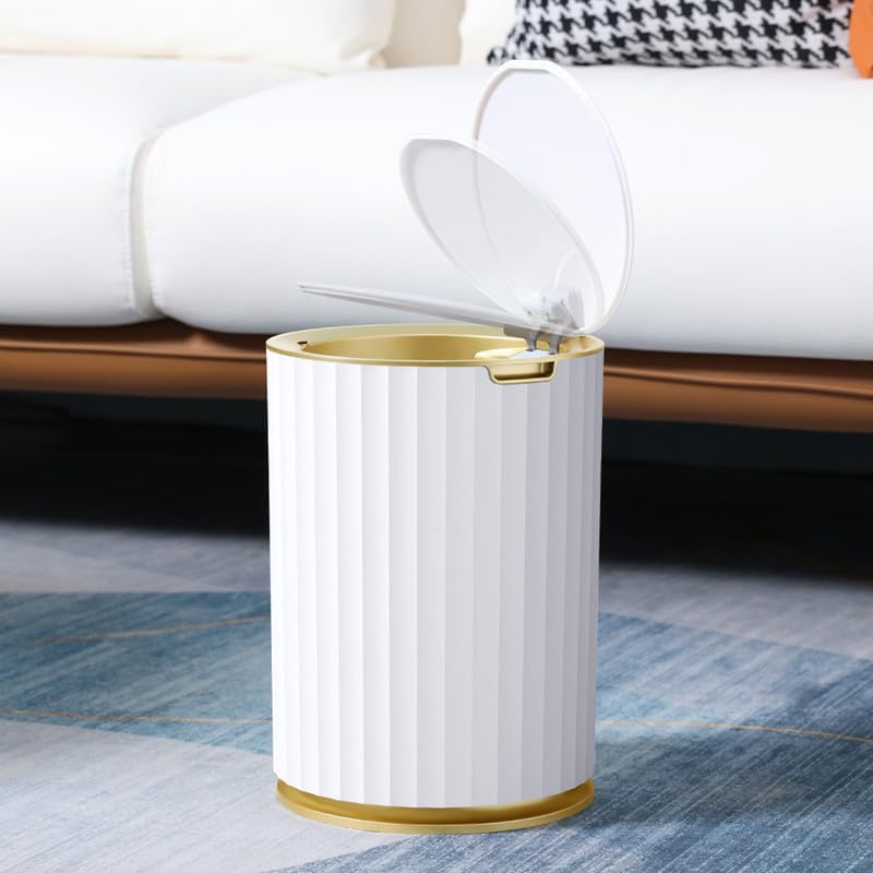 Freelance Nordic Automatic Dustbin for Home with Smart Motion Sensor, 9L White Gold, Touchless Electric Bin with Lid - Self Sealing ABS Garbage Dust Bin/Waste Trash Can for Kitchen, Office, Bathroom - Image 4