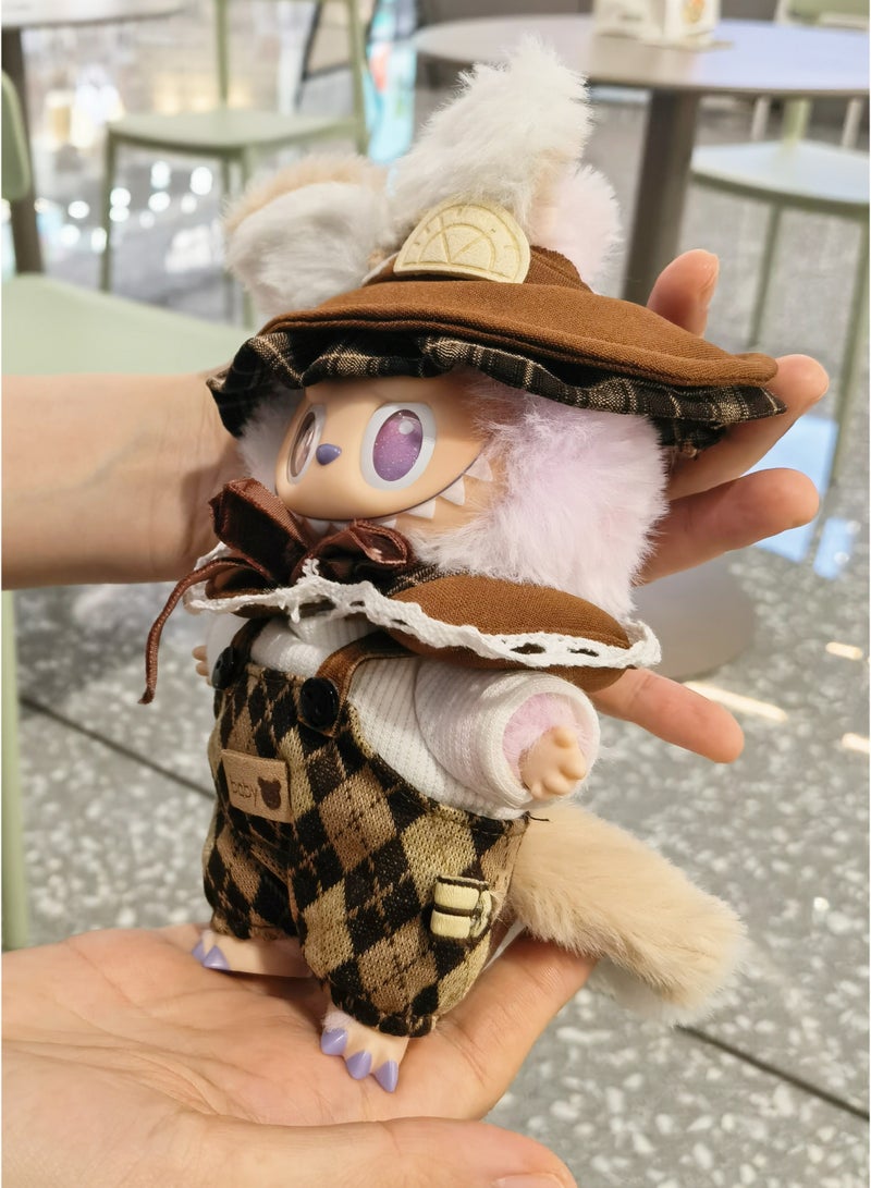 linkship Labubu Doll Clothes, Interchangeable Outfit Set for 17cm Hanging Plush, Stylish & Durable Apparel for 1st/2nd/3rd Gen Collection - Image 2