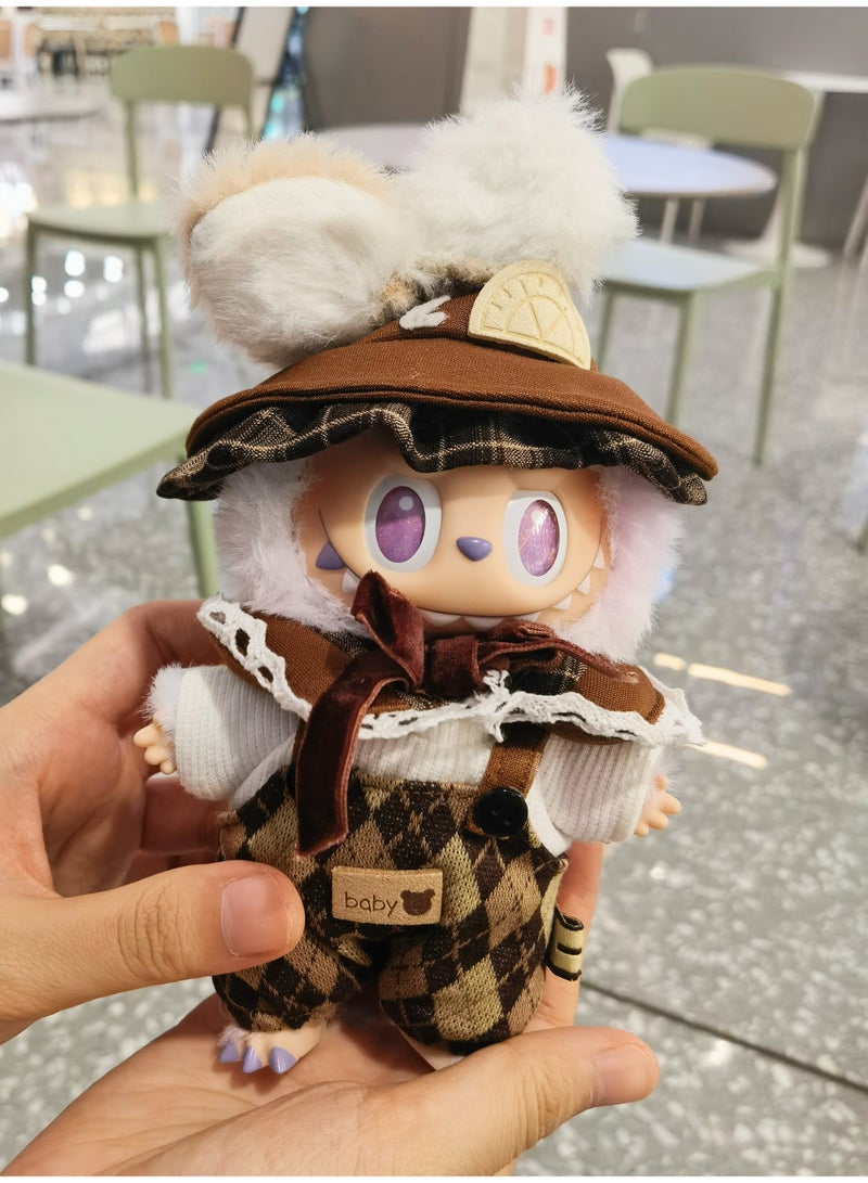 linkship Labubu Doll Clothes, Interchangeable Outfit Set for 17cm Hanging Plush, Stylish & Durable Apparel for 1st/2nd/3rd Gen Collection - Image 1