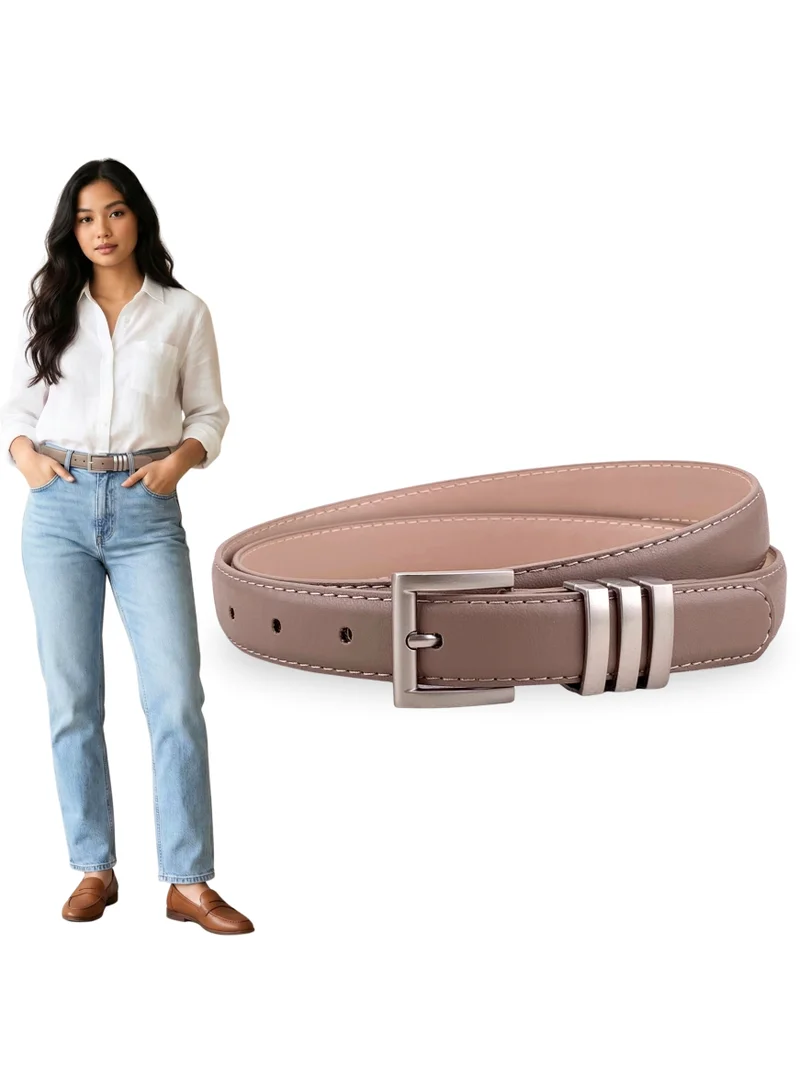 Classic Milano Classic Milano Women's Belt with Gift Box; Faux Leather Ladies Belt for Dresses, Jeans & Gowns; Stylish Womens Belt; Adjustable Girls Belt; Belt for Women | Full Length: 110 CM (Free Size - Fits up to the waist of 40 Inches / 100 CM)