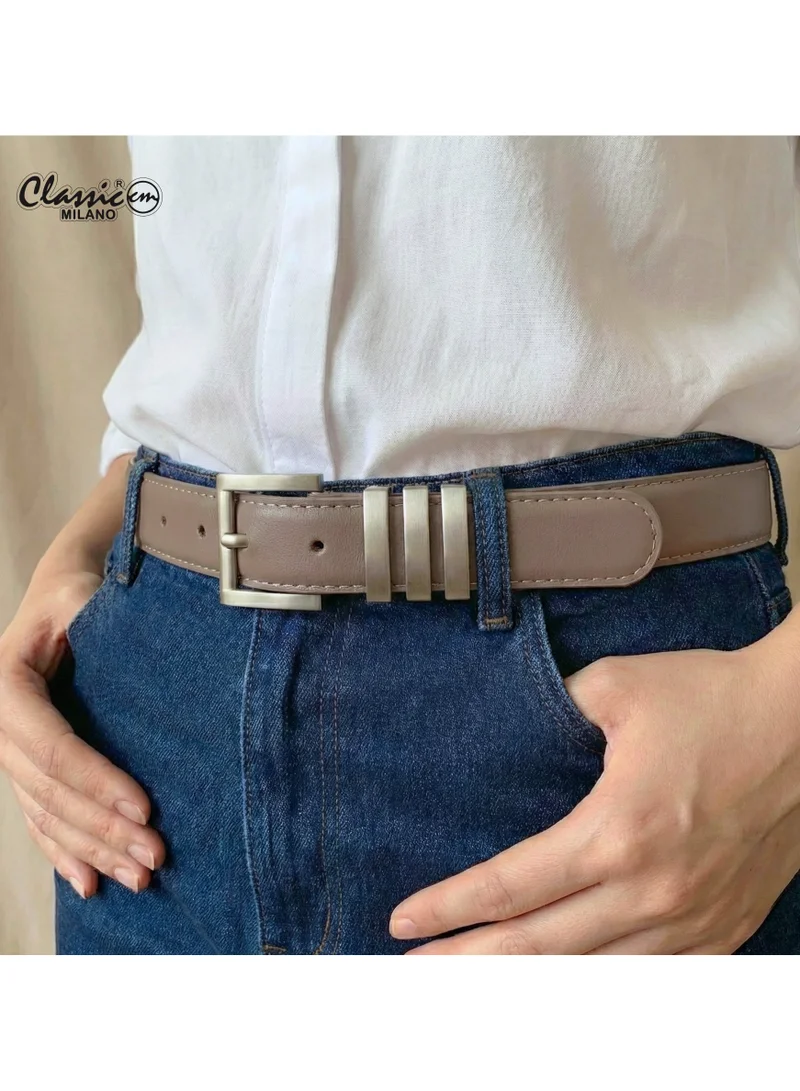 Classic Milano Classic Milano Women's Belt with Gift Box; Faux Leather Ladies Belt for Dresses, Jeans & Gowns; Stylish Womens Belt; Adjustable Girls Belt; Belt for Women | Full Length: 110 CM (Free Size - Fits up to the waist of 40 Inches / 100 CM)