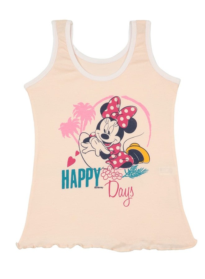 BODYCARE Girls Vest Round Neck Sleeveless Minnie & Friends Pack of 6-Assorted - Image 5