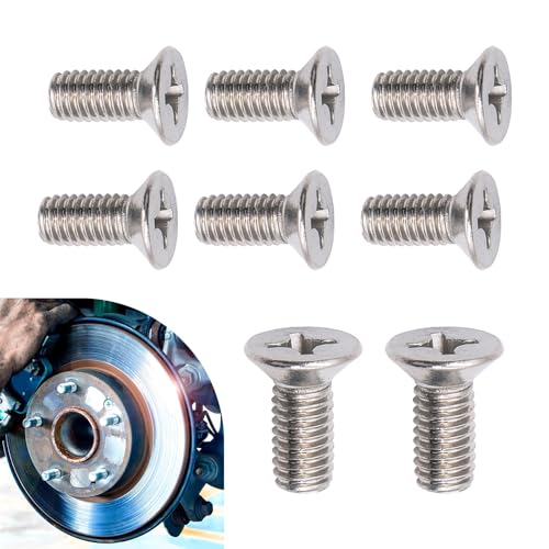 winterrock 8PCS Screw Rotor Brake Disc Retaining 93600060140H Stainless Steel Brake Disc Rotor Screws Front and Rear Brake Disc Rotor Screws Compatible with for Honda Acura Hyundai Models - Image 1