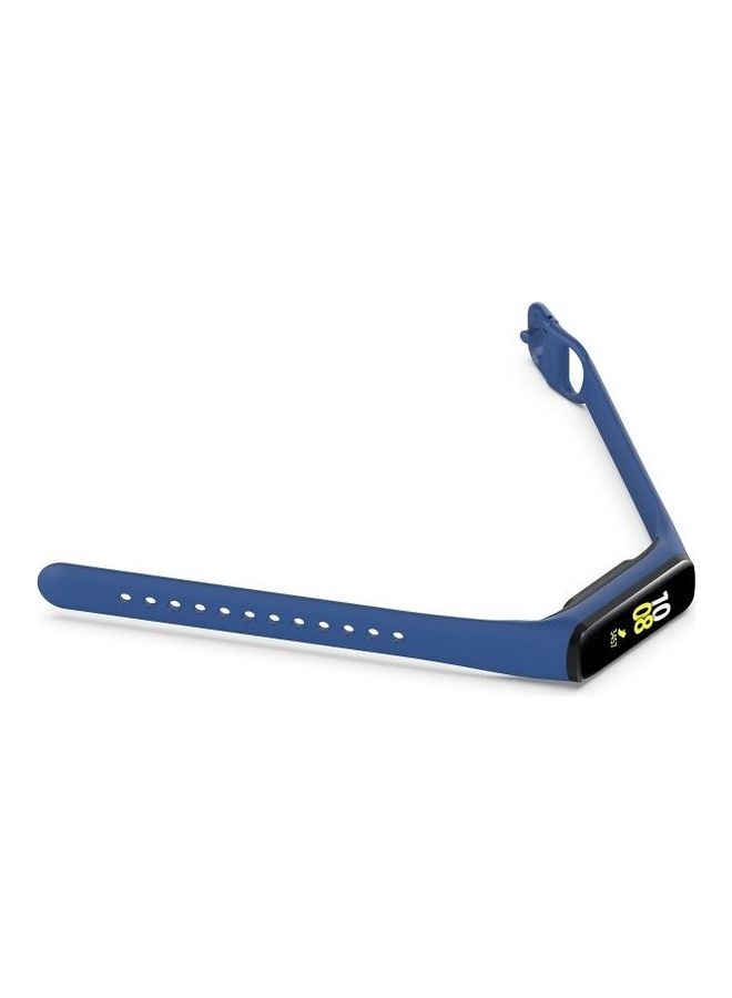 NIBEMINENT Silicone Replacement Wrist Strap Watchband For Samsung Galaxy Fit 2 Dark Blue - Image 5