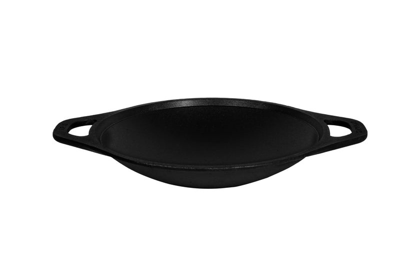 DYNAMIC COOKWARES Nonstick Even matt Finish Cast Iron Appam Pan with Glass Lid | 10 Inch/27.50 cm | Premium Pre-Seasoned Appam Patra/Chatti/Kallu/Palappam Pan, 100% Pure & Toxin-Free, Black - Image 5