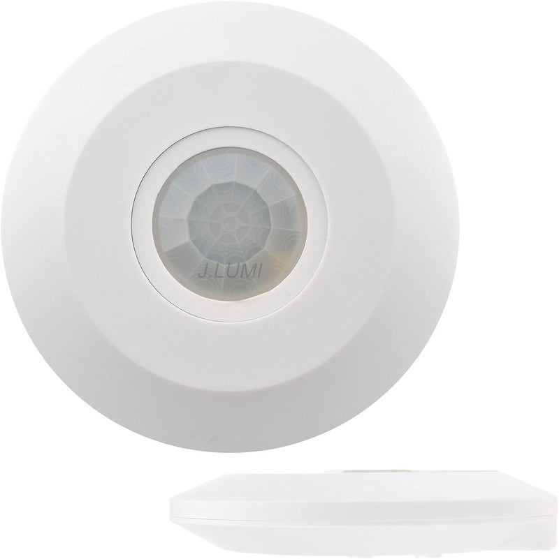 Quick Sense QS-08 | 360° Ceiling PIR Motion Sensor | Ultra Slim 1-Inch Profile | Adjustable Light Sensor & Timer | Indoor Use | Energy Saving Detector | Pack of 1 - Image 1