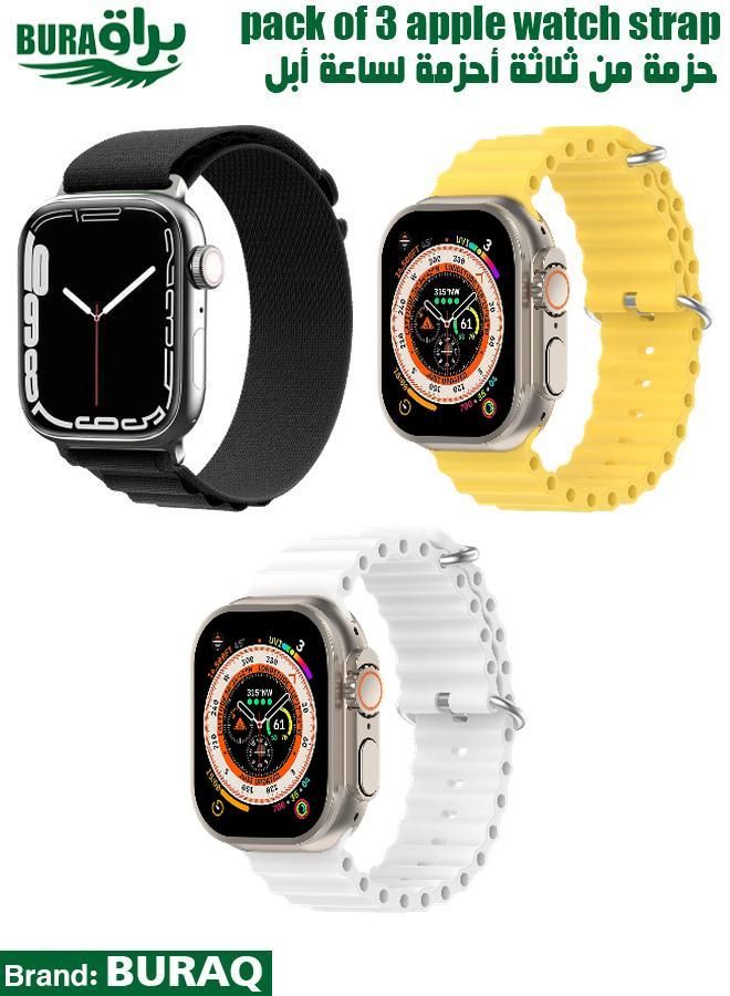 Apple Watch Band Strap For Apple Watch Ultra 2/Ultra 49mm, Series 10 46mm, 9/8/7 45mm, SE2/SE/6/5/4 44mm, 3/2/1 42mm