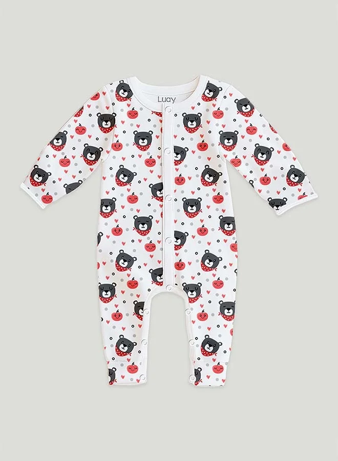 لؤي 100% Cotton Full Sleeves Baby Romper,Bodysuit Jumpsuit for Baby Girls &_Available in Various Prints