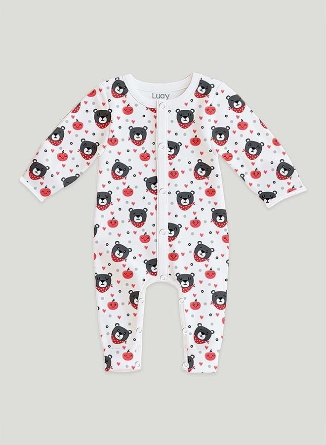 LUAY 100% Cotton Full Sleeves Baby Romper,Bodysuit Jumpsuit for Baby Girls &_Available in Various Prints  - Image 1