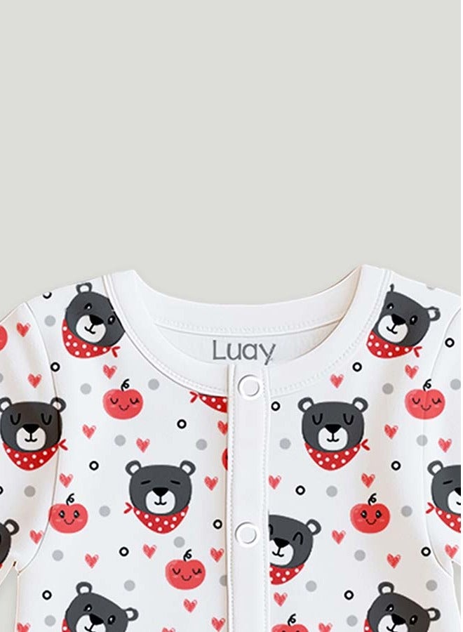 LUAY 100% Cotton Full Sleeves Baby Romper,Bodysuit Jumpsuit for Baby Girls &_Available in Various Prints  - Image 2