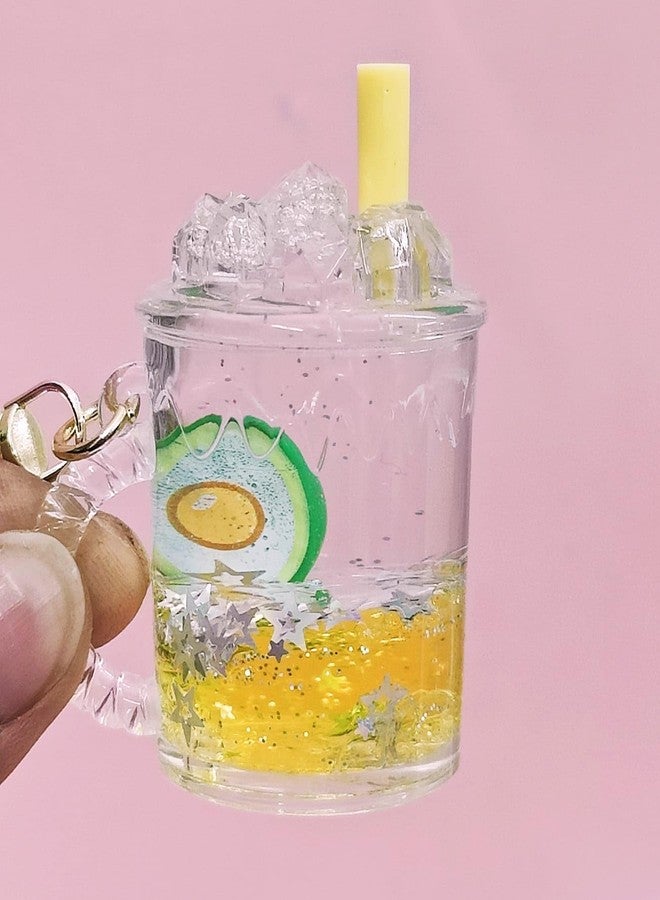 Tera13 TERA 13 Sipper Shape Keychain, 1 Pcs Water Glitter Keychain For Girls, Cartoon Keyring, Multicolour, Free Size, Lightweight, Perfect For Keys, Backpacks, Handbags, School Bags, Kids & Adults - Image 2