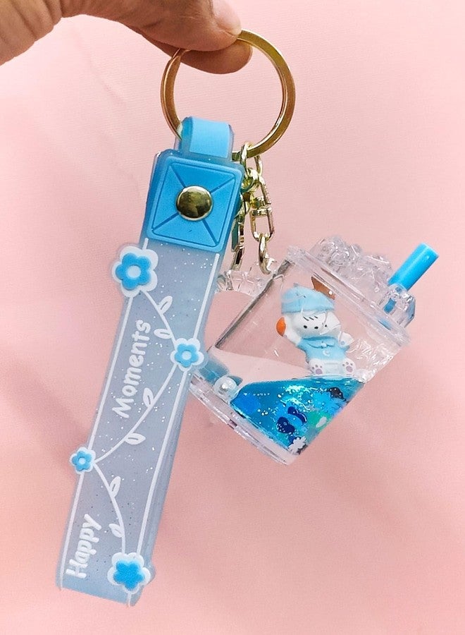 Tera13 TERA 13 Sipper Shape Keychain, 1 Pcs Water Glitter Keychain For Girls, Cartoon Keyring, Multicolour, Free Size, Lightweight, Perfect For Keys, Backpacks, Handbags, School Bags, Kids & Adults - Image 3
