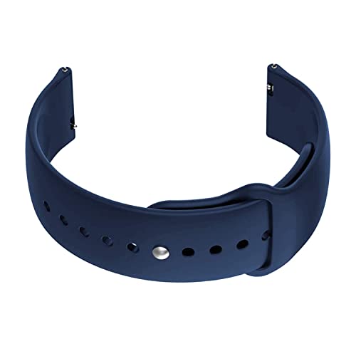 EDNITA 19mm Smart Watch Band Strap with Metal Button Compatible with Noise Colorfit Pro 2/Oxy/Pulse/Beat/Boat Storm Smart Watches & Watches with 19mm Lugs - Navy Blue - Pack of 1 - Image 4