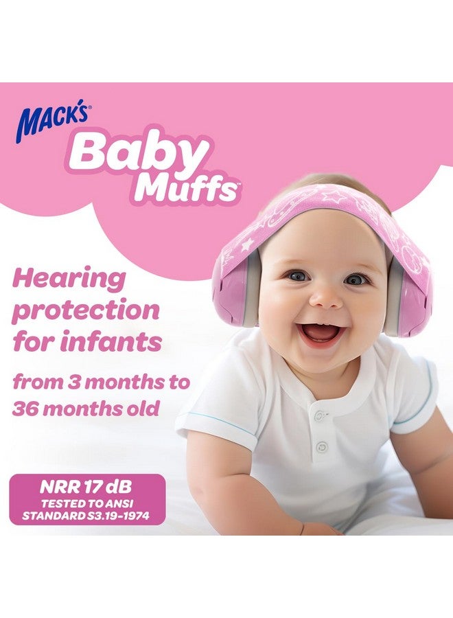 Mack's Baby Muffs | Baby Ear Muffs Noise Protection | High NRR | Noise Cancelling Headphones for Babies & Toddlers (Pink) - Image 2
