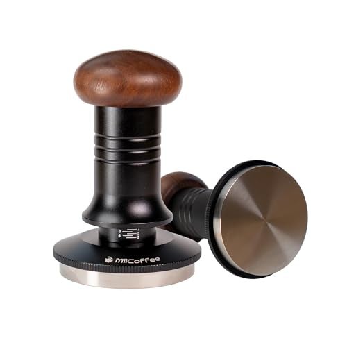 MiiCoffee Espresso Coffee Tamper 58.5mm, Level Coffee Tamper for 58mm Portafilter, Adjustable Depth Stainless Steel Ripple Base - Image 1