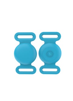 Suitable For Apple Airtag Protective Case Pet Collar Tracker Anti-loss Waterproof Silicone Drop Plug Protective Case-Color:Sky Blue-Applicable Model:Code S