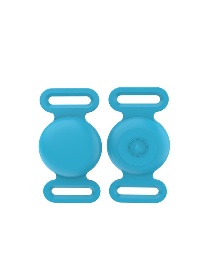 Generic - Suitable For Apple Airtag Protective Case Pet Collar Tracker Anti-loss Waterproof Silicone Drop Plug Protective Case-Color:Sky Blue-Applicable Model:Code S - Image 1