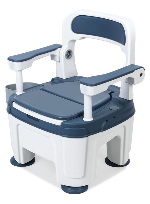 Toilet Chair, Disability Commode Wide Commode Toilet Bedside Commodes, Drop Arm Bedside Commodes Chair with Padded Seat Backrest Up to 880 Lbs, Commode Chairs for Seniors Disabilities