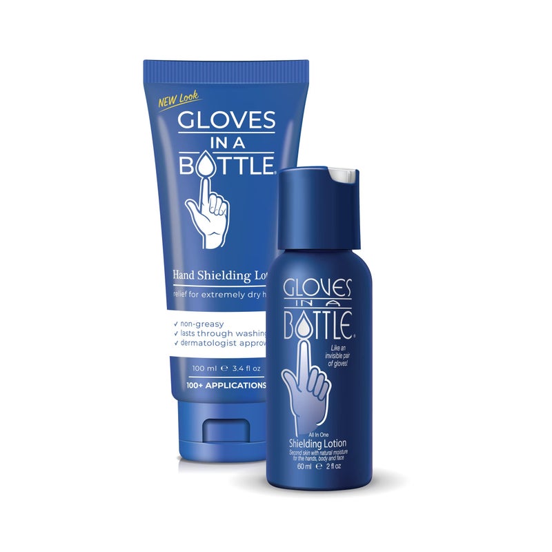 Gloves In A Bottle Shielding Lotion 3.4oz/100ml Tube + 2oz Combo - Second Skin for Hands & Body - Image 1