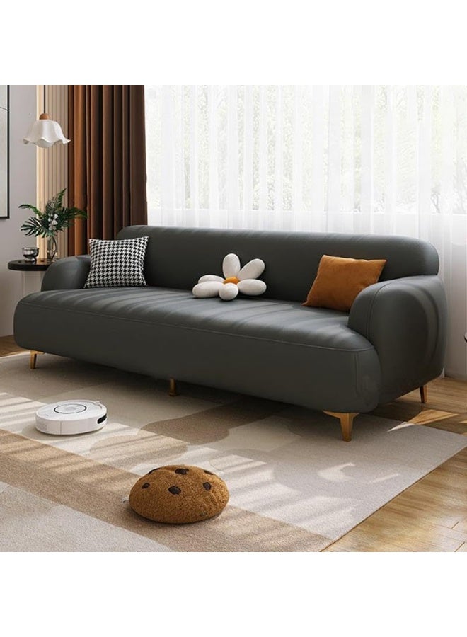 Comfynest Comfynest Glam Wood Frame Anti Cat Scratch Fabric Upholstery Slide Storage Sofa In Solid Color For Women 170 X 80 X 75 Cm Dark Gray 