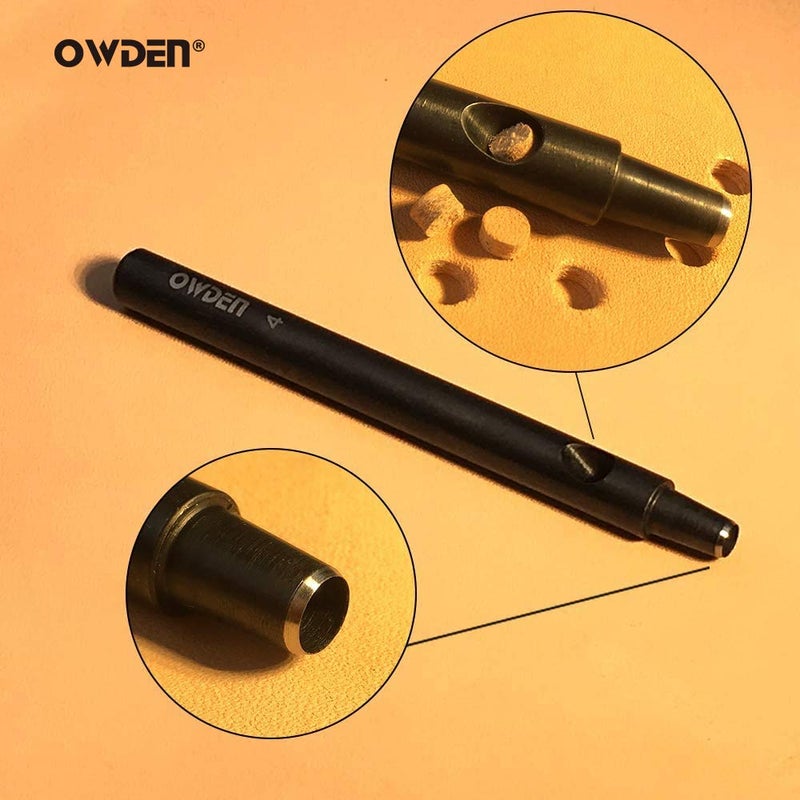 OWDEN Professional 13 Pcs Leather Hole Punch Set (Slim Style) 1.0-12MM for Belt,Watch Band and Strap Gasket. with a Free 3" Nylon mat. - Image 3