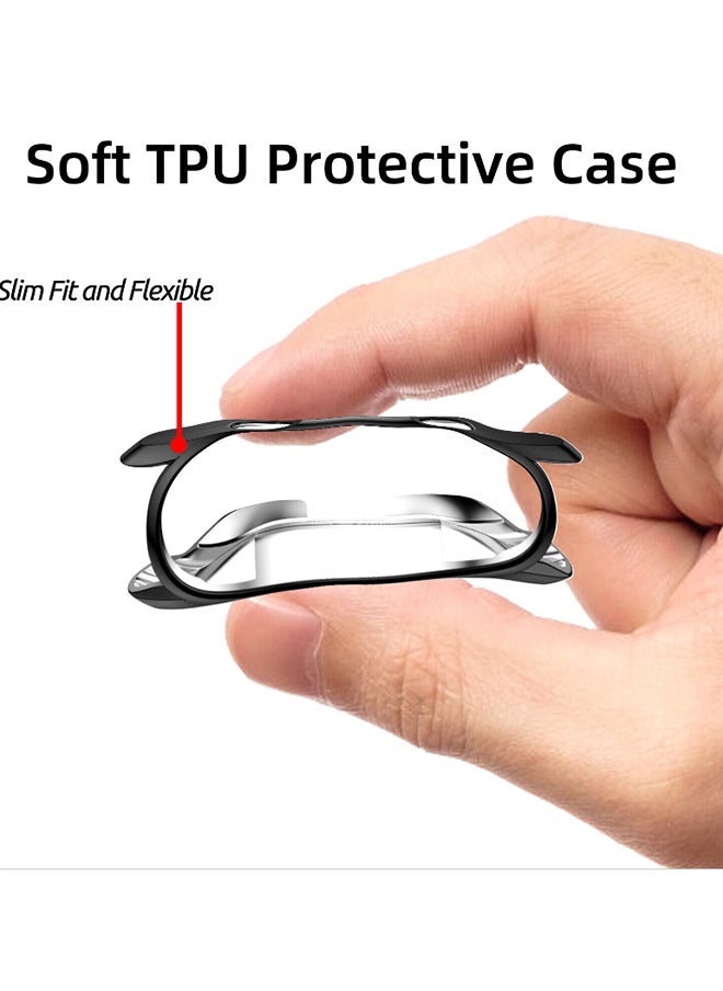 S-Color Samsung Galaxy Watch 5 44mm Case Cover Soft TPU Frame Protector Shockproof Full Protective Bumper Accessories for Men Women Black  - Image 5