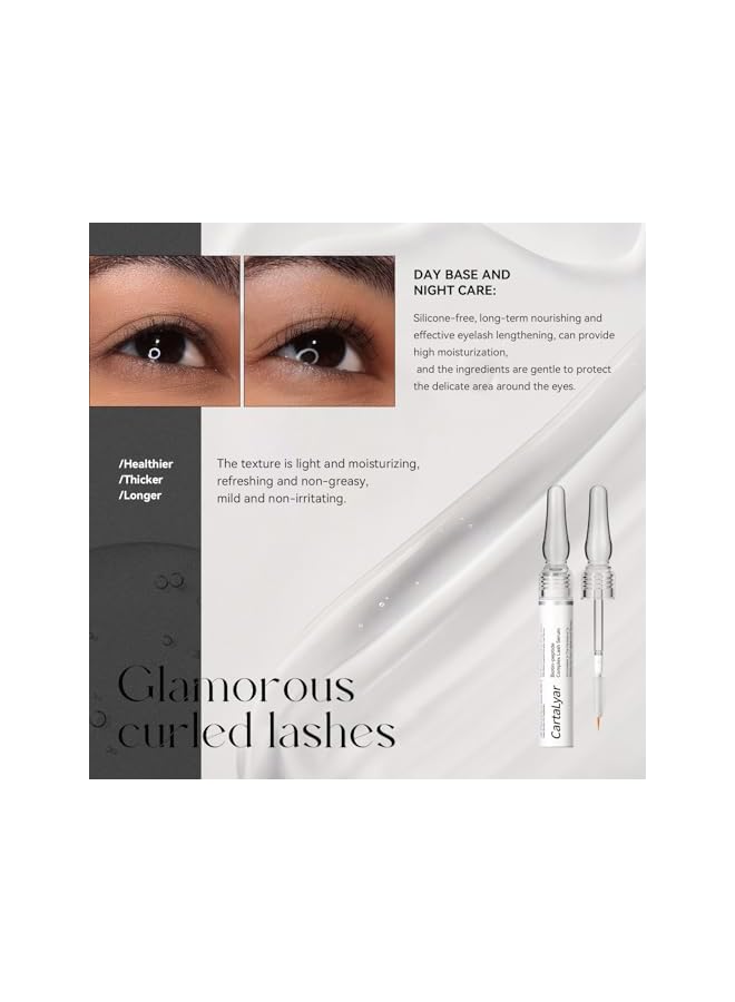 Lash Serum for Eyelash Growth, Dual Action Brush with Biotin, Peptide u0026 Panthenol Complex for Longer, Thicker, Fuller Lashes, Hormone-Free Lash Enhancer, 0.08 fl oz / 2.3ml - Image 5