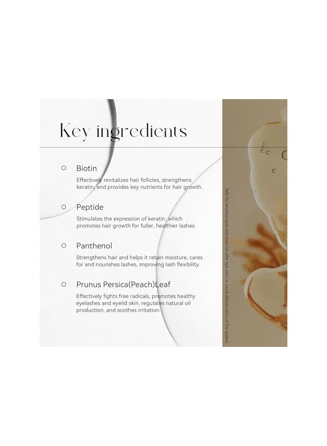 Lash Serum for Eyelash Growth, Dual Action Brush with Biotin, Peptide u0026 Panthenol Complex for Longer, Thicker, Fuller Lashes, Hormone-Free Lash Enhancer, 0.08 fl oz / 2.3ml - Image 3