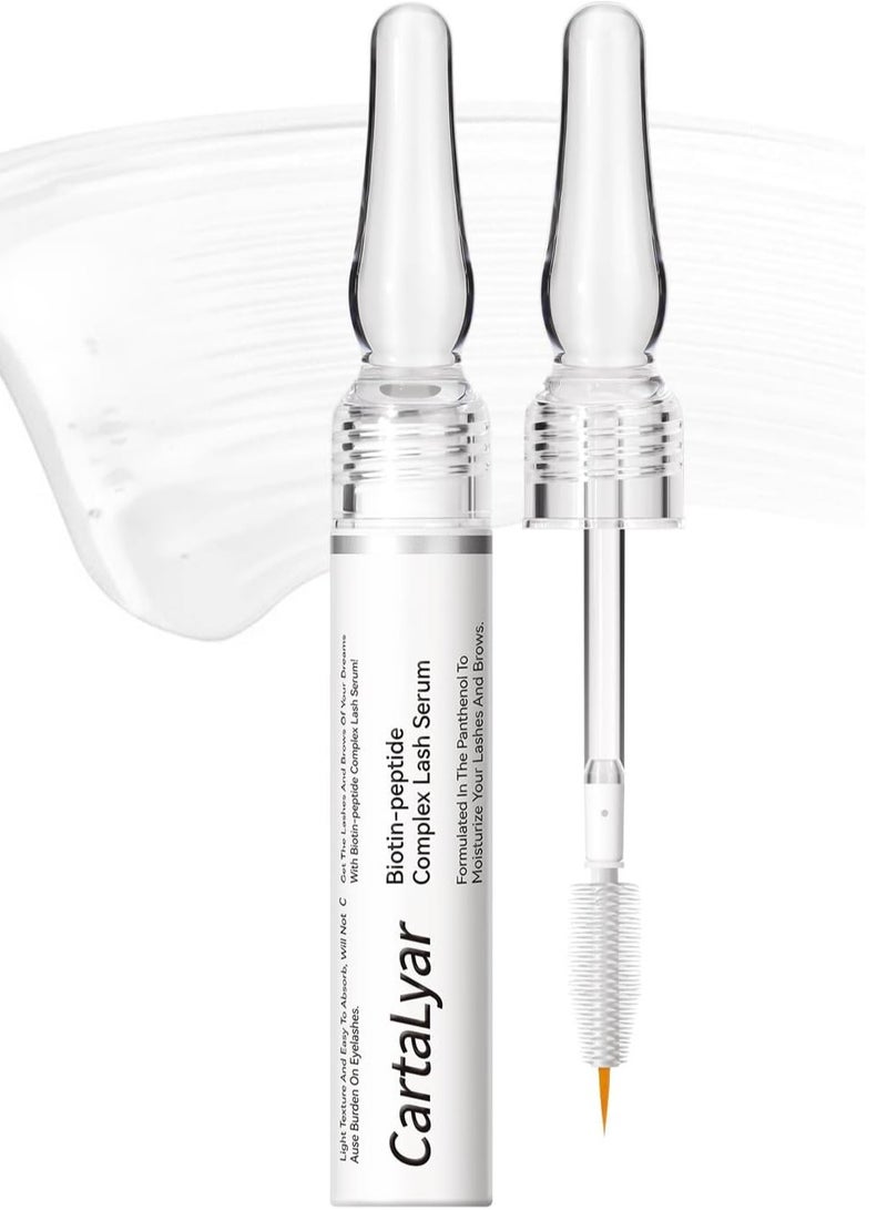 Lash Serum for Eyelash Growth, Dual Action Brush with Biotin, Peptide u0026 Panthenol Complex for Longer, Thicker, Fuller Lashes, Hormone-Free Lash Enhancer, 0.08 fl oz / 2.3ml - Image 1