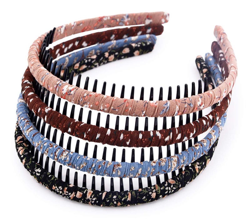 STHUAHE4PC Multicolor Protection Resin Teeth Comb Hair Hoop Hairband Headband Hair Accessories for female by Beauty hair 4 Colors