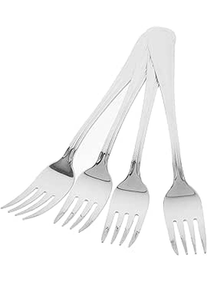 4 Stainless Steel Dessert Forks Flatware Set For Home Kitchen Restaurant Use - Image 1