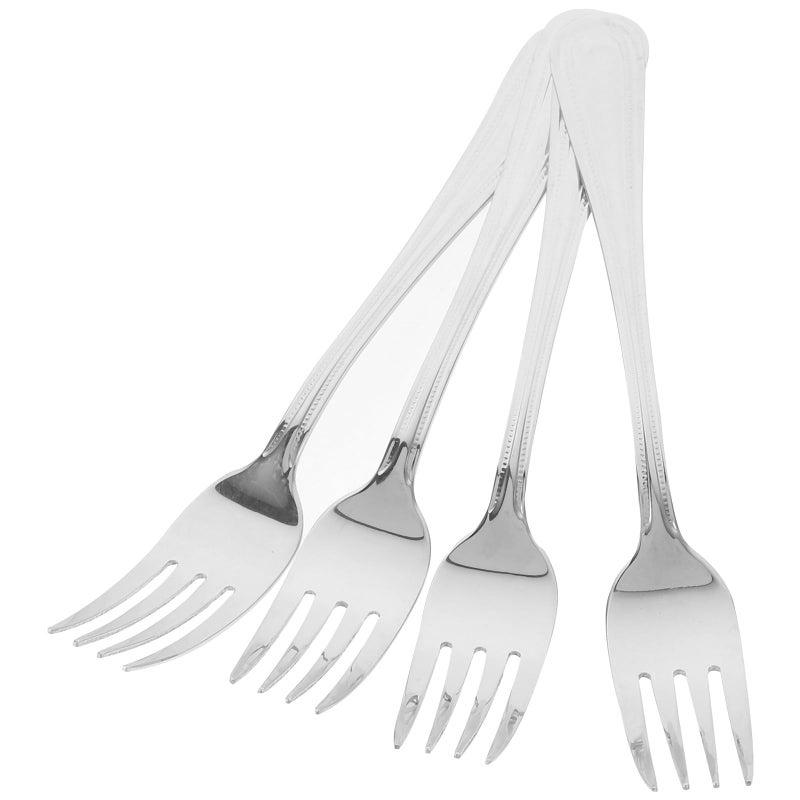 4 Stainless Steel Dessert Forks Flatware Set For Home Kitchen Restaurant Use - Image 2
